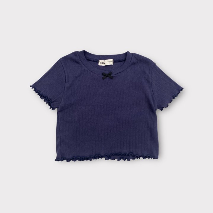 Erin J - Korean Children Fashion - #designkidswear - Eyelet Ribbed Tee - 4