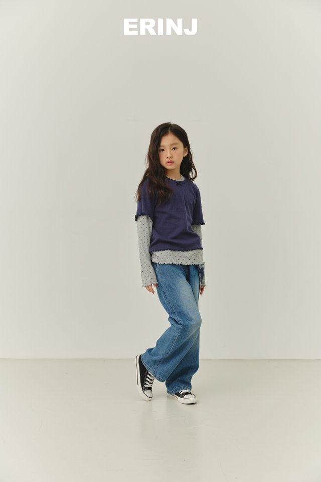 Erin J - Korean Children Fashion - #fashionkids - Dot Ribbed Tee - 9