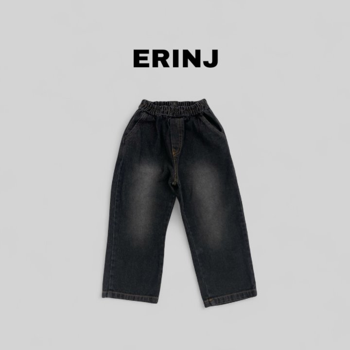 Erin J - Korean Children Fashion - #fashionkids - Brushed Wide Denim Pants - 5