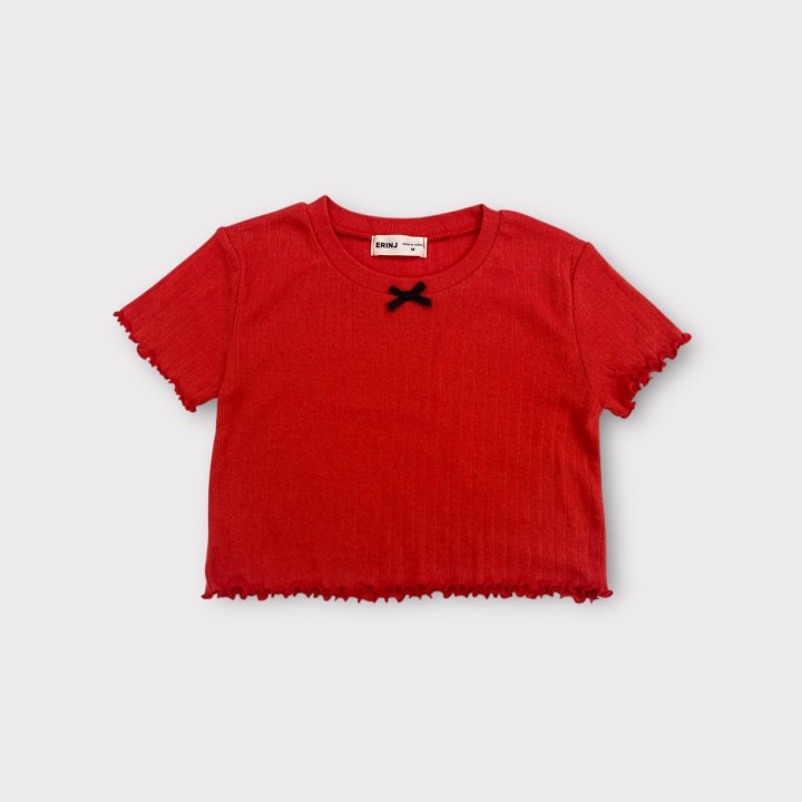 Erin J - Korean Children Fashion - #fashionkids - Eyelet Ribbed Tee - 5