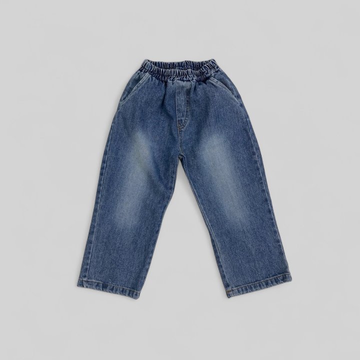 Erin J - Korean Children Fashion - #kidsshorts - Brushed Wide Denim Pants - 6