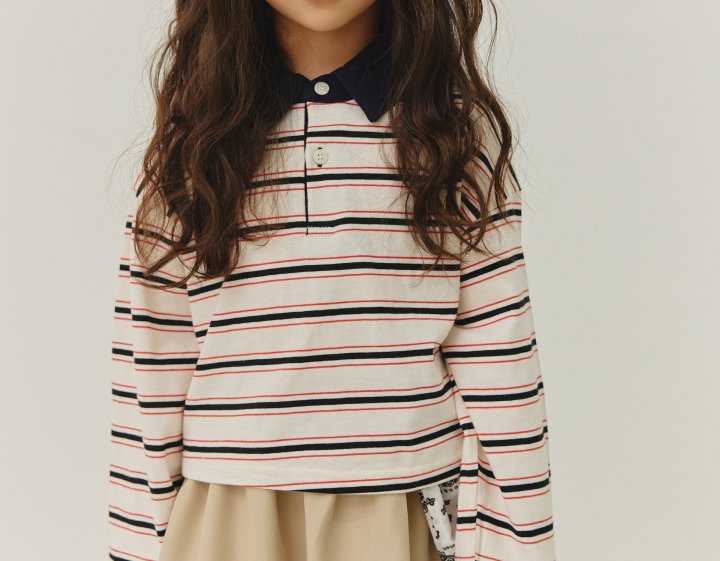 Erin J - Korean Children Fashion - #kidsstore - Crop Collar Tee - 8