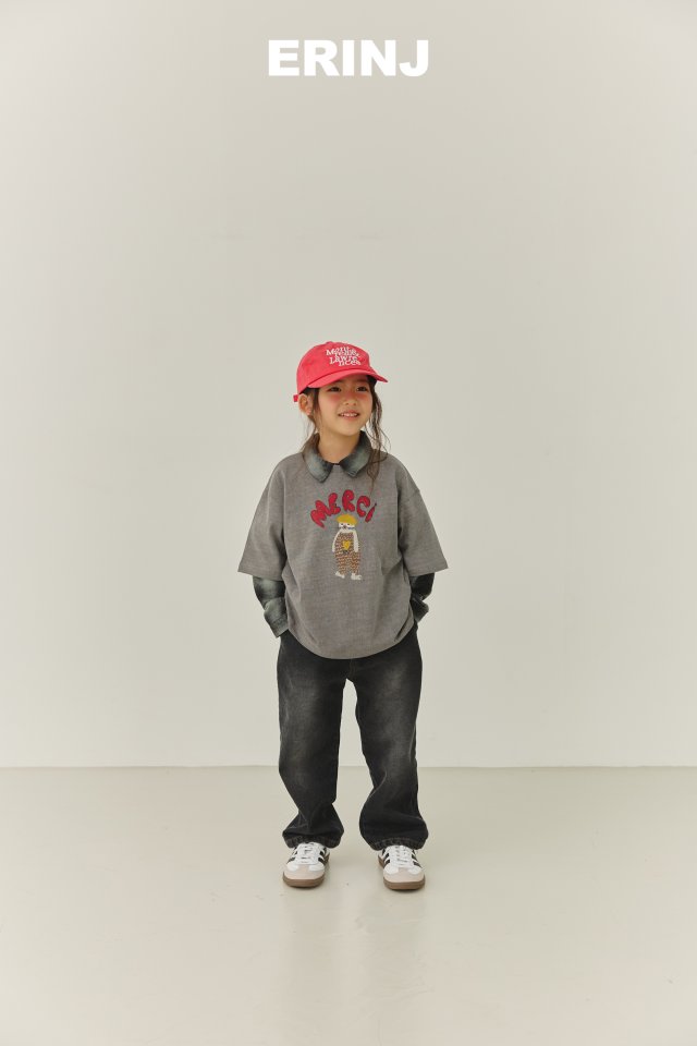 Erin J - Korean Children Fashion - #littlefashionista - Brushed Wide Denim Pants - 10