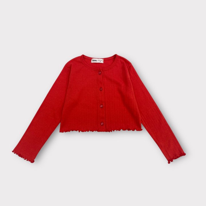 Erin J - Korean Children Fashion - #magicofchildhood - Eyelet Ribbed Cardigan - 5