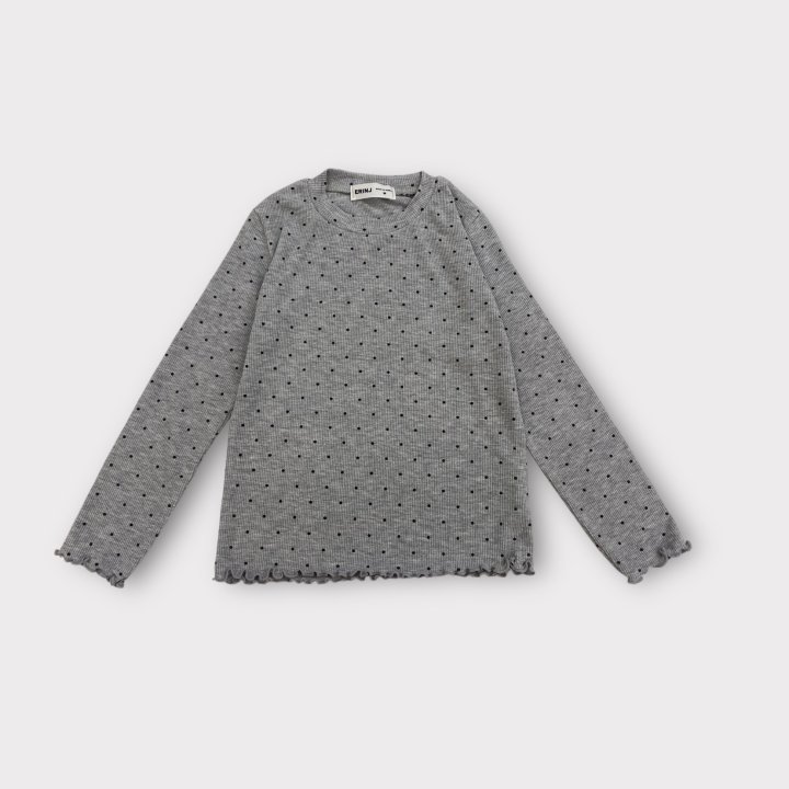 Erin J - Korean Children Fashion - #toddlerclothing - Dot Ribbed Tee - 4