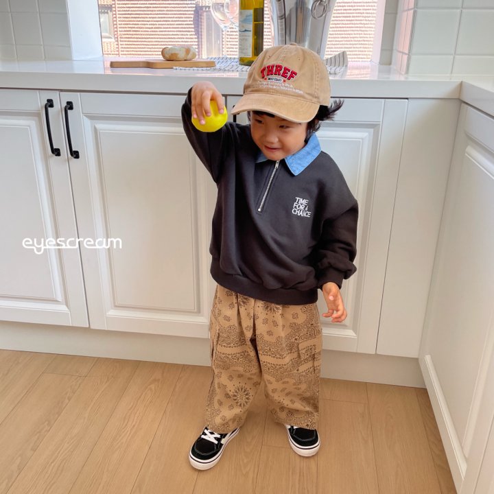 Eyescream - Korean Children Fashion - #Kfashion4kids - Time Blue Collar Sweatshirt - 6
