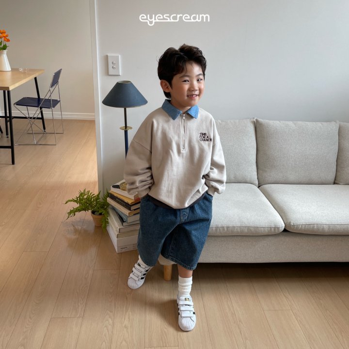 Eyescream - Korean Children Fashion - #childofig - Time Blue Collar Sweatshirt - 12