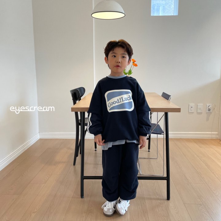 Eyescream - Korean Children Fashion - #childrensboutique - Good Luck Layered Sweatshirt - 10