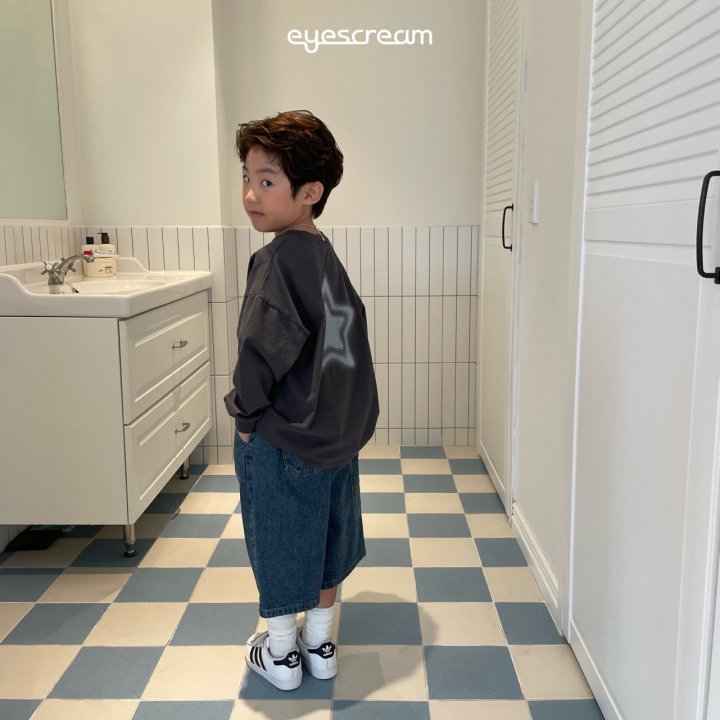 Eyescream - Korean Children Fashion - #childrensboutique - Jacquard Bermuda Denim Pants - 12