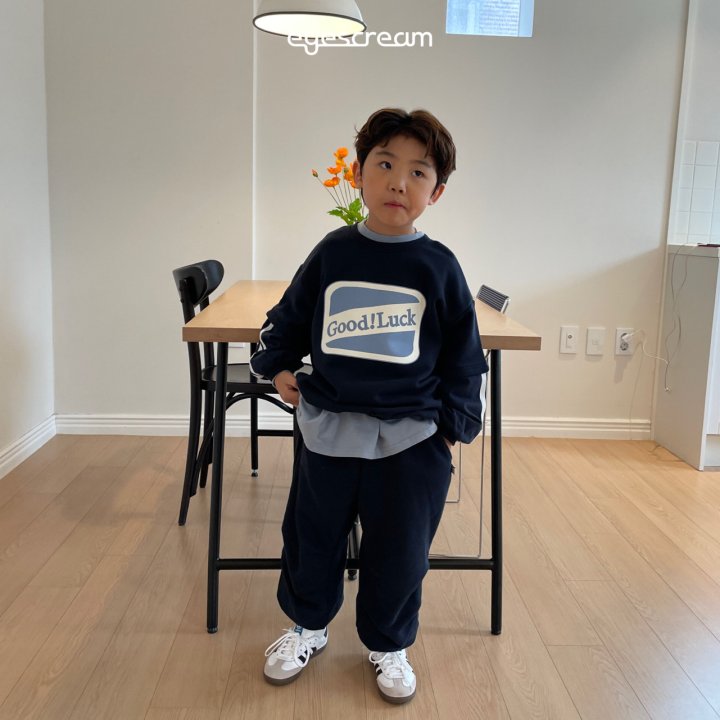 Eyescream - Korean Children Fashion - #designkidswear - Good Luck Layered Sweatshirt - 11