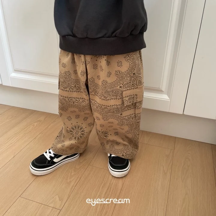 Eyescream - Korean Children Fashion - #childrensboutique - Bandana Cargo Cotton Pants - 4