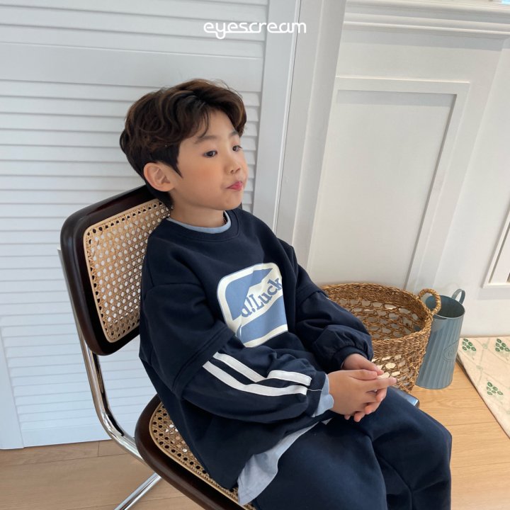 Eyescream - Korean Children Fashion - #discoveringself - Good Luck Layered Sweatshirt - 12