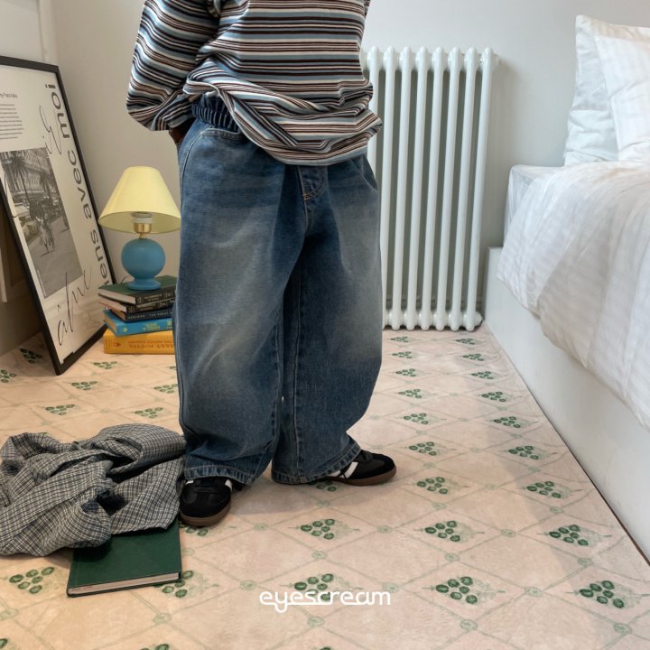 Eyescream - Korean Children Fashion - #fashionkids - Brush Vintage Denim Pants - 9