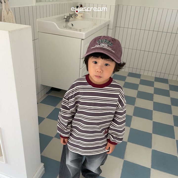 Eyescream - Korean Children Fashion - #kidsshorts - Art Stripe Tee - 9