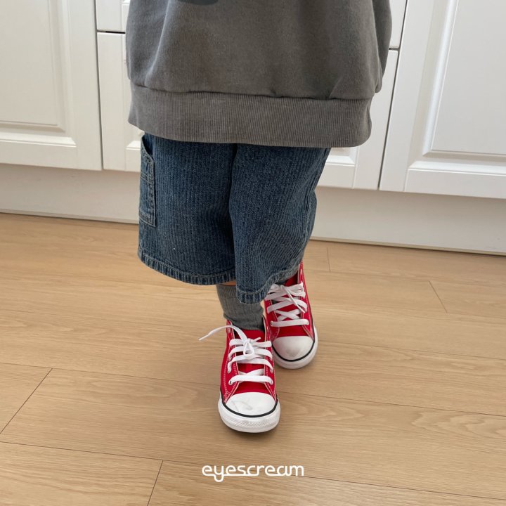 Eyescream - Korean Children Fashion - #kidsstore - Jacquard Bermuda Denim Pants - 3