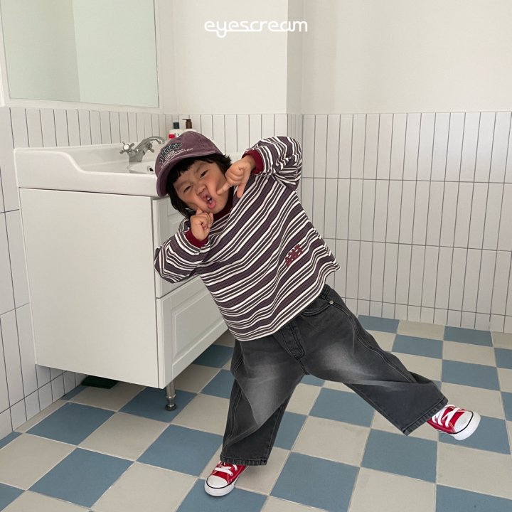 Eyescream - Korean Children Fashion - #prettylittlegirls - Brush Vintage Denim Pants - 3