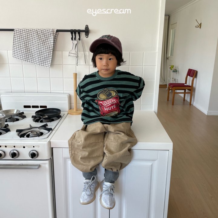Eyescream - Korean Children Fashion - #todddlerfashion - You Can Pig Stripe Tee - 12