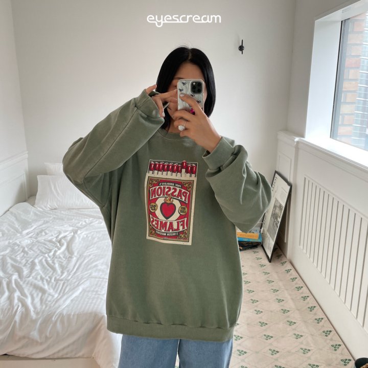 Eyescream - Korean Women Fashion - #momslook - Matchstick Pig Sweatshirt Adult - 3