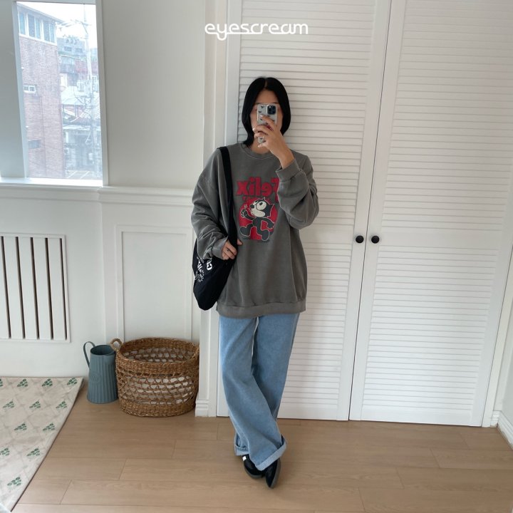 Eyescream - Korean Women Fashion - #momslook - Felix Pig Sweatshirt Adult - 10