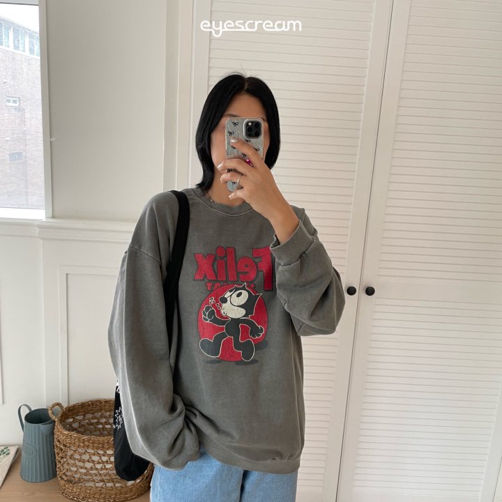 Eyescream - Korean Women Fashion - #momslook - Felix Pig Sweatshirt Adult - 12