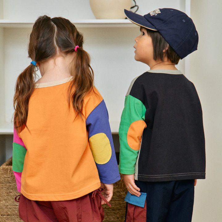 Firstblue - Korean Children Fashion - #Kfashion4kids - Round Patch Raglan Tee - 9