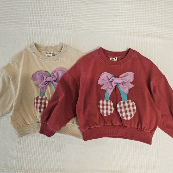 Firstblue - Korean Children Fashion - #childrensboutique - Ribbon Cherry Sweatshirt Tee - 10