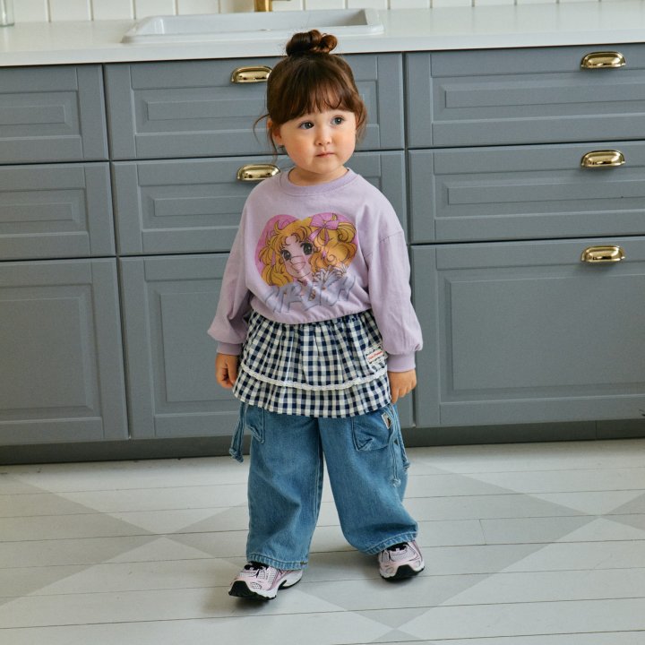 Firstblue - Korean Children Fashion - #childrensboutique - Check Apron Skirt - 7