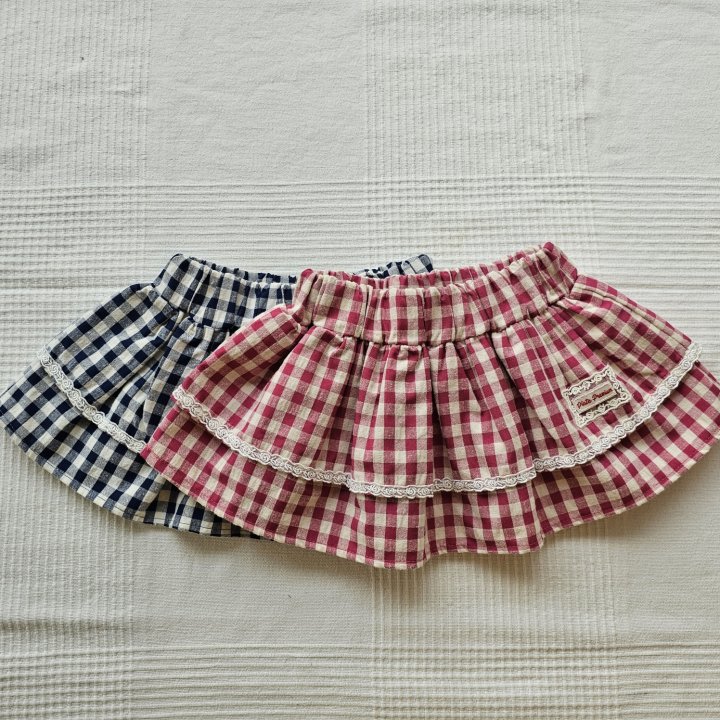 Firstblue - Korean Children Fashion - #discoveringself - Check Apron Skirt - 9