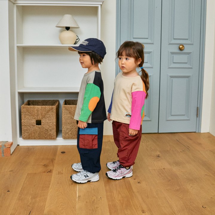 Firstblue - Korean Children Fashion - #fashionkids - Round Patch Raglan Tee - 5