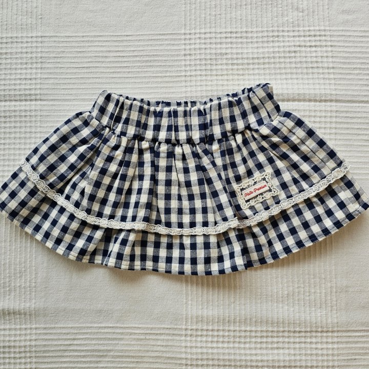 Firstblue - Korean Children Fashion - #fashionkids - Check Apron Skirt - 10