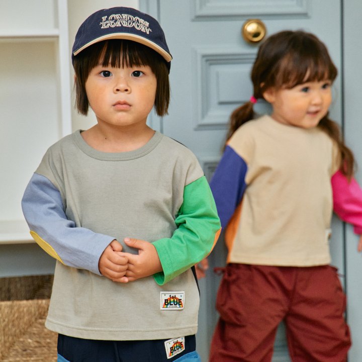 Firstblue - Korean Children Fashion - #kidsshorts - Round Patch Raglan Tee - 6