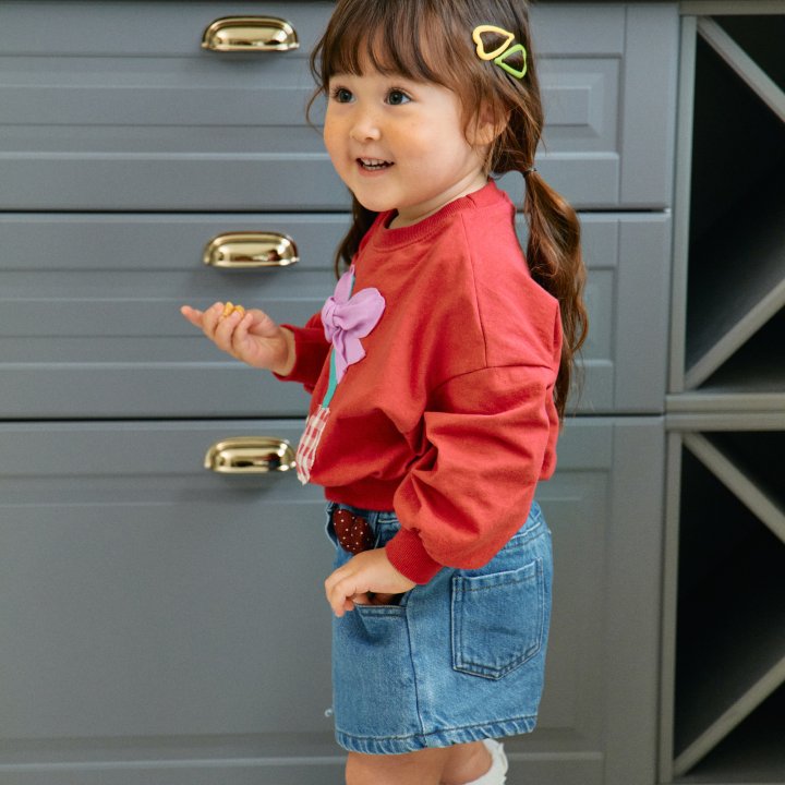 Firstblue - Korean Children Fashion - #kidsstore - Cats Denim Skirt Pants - 6