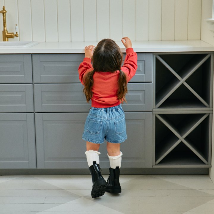 Firstblue - Korean Children Fashion - #kidzfashiontrend - Cats Denim Skirt Pants - 7