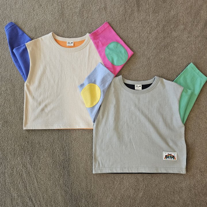 Firstblue - Korean Children Fashion - #littlefashionista - Round Patch Raglan Tee - 10