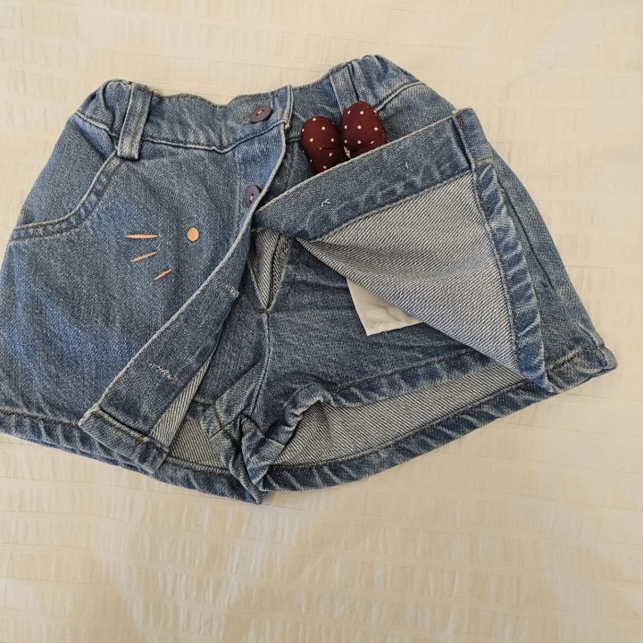 Firstblue - Korean Children Fashion - #littlefashionista - Cats Denim Skirt Pants - 9