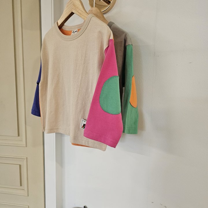 Firstblue - Korean Children Fashion - #minifashionista - Round Patch Raglan Tee - 12