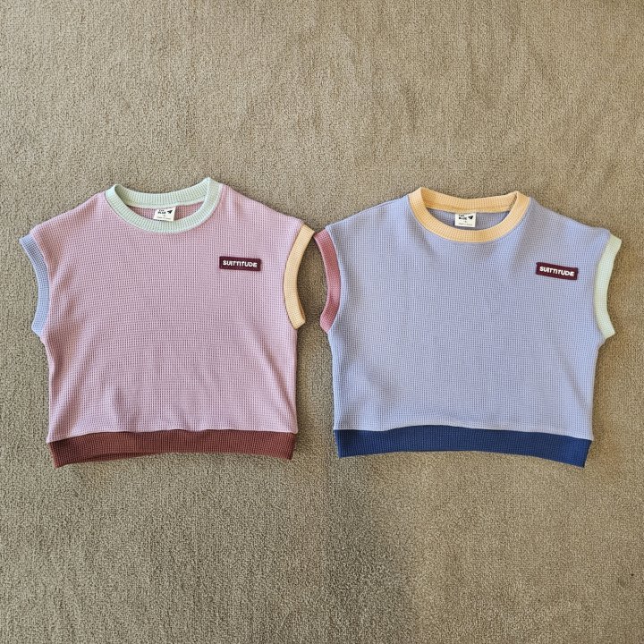 Firstblue - Korean Children Fashion - #minifashionista - Color Waffle Vest - 10