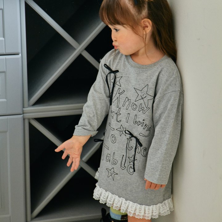 Firstblue - Korean Children Fashion - #minifashionista - Star Ribbon One-piece - 3