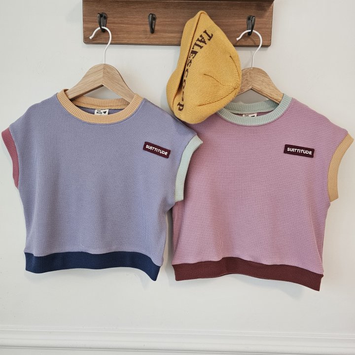Firstblue - Korean Children Fashion - #prettylittlegirls - Color Waffle Vest - 11