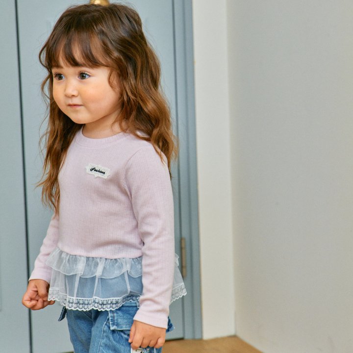 Firstblue - Korean Children Fashion - #prettylittlegirls - Shiny Tee - 6