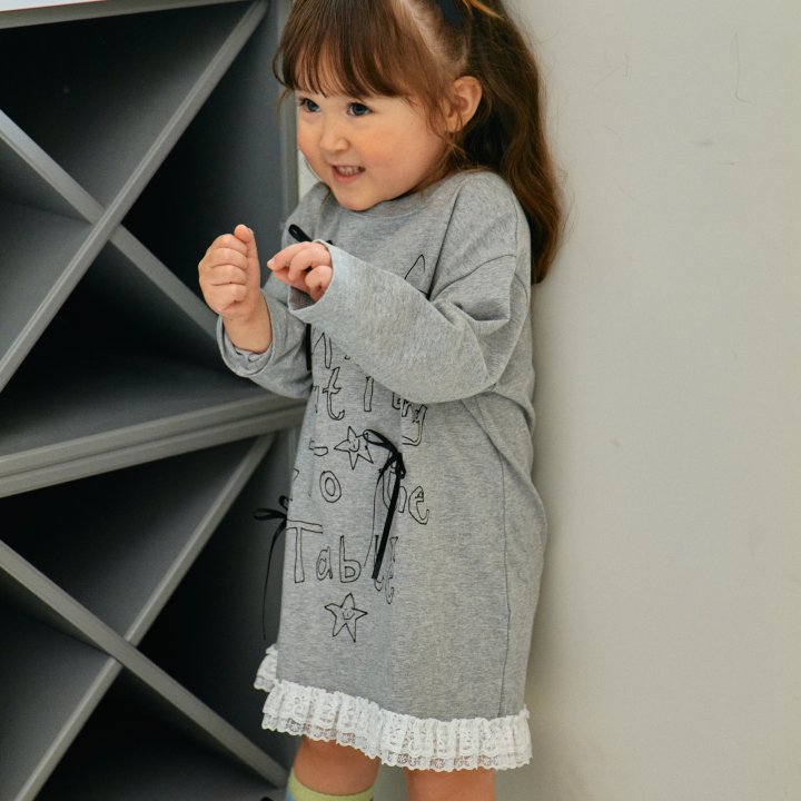 Firstblue - Korean Children Fashion - #minifashionista - Star Ribbon One-piece - 4