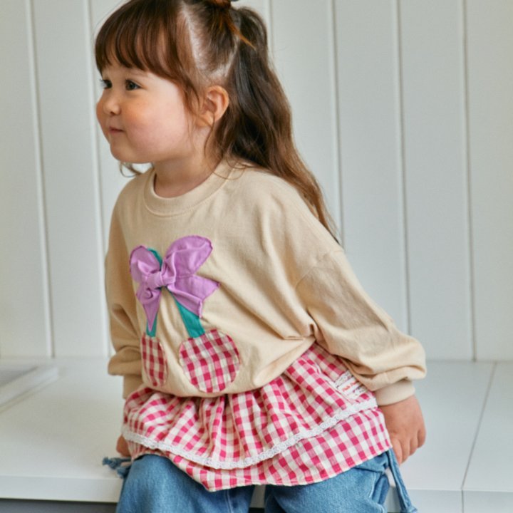 Firstblue - Korean Children Fashion - #prettylittlegirls - Check Apron Skirt - 2
