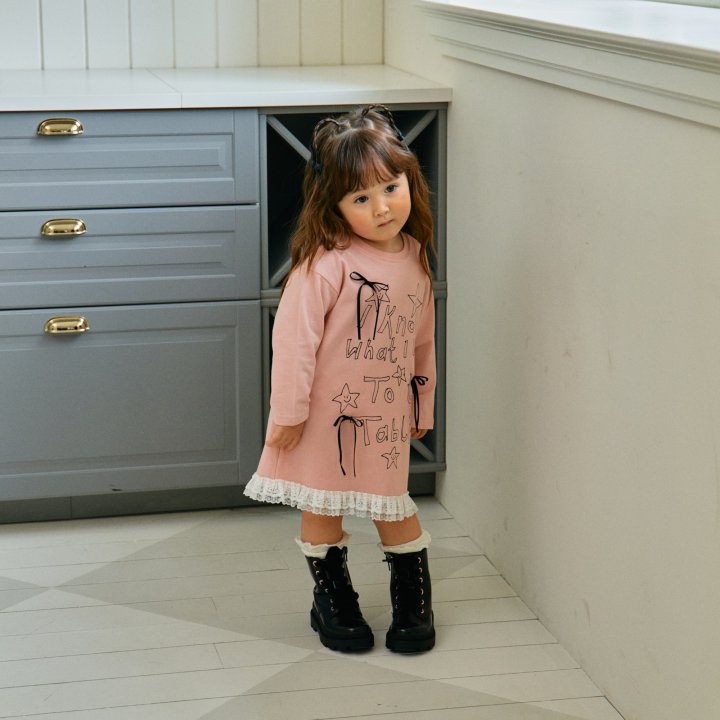 Firstblue - Korean Children Fashion - #stylishchildhood - Star Ribbon One-piece - 7