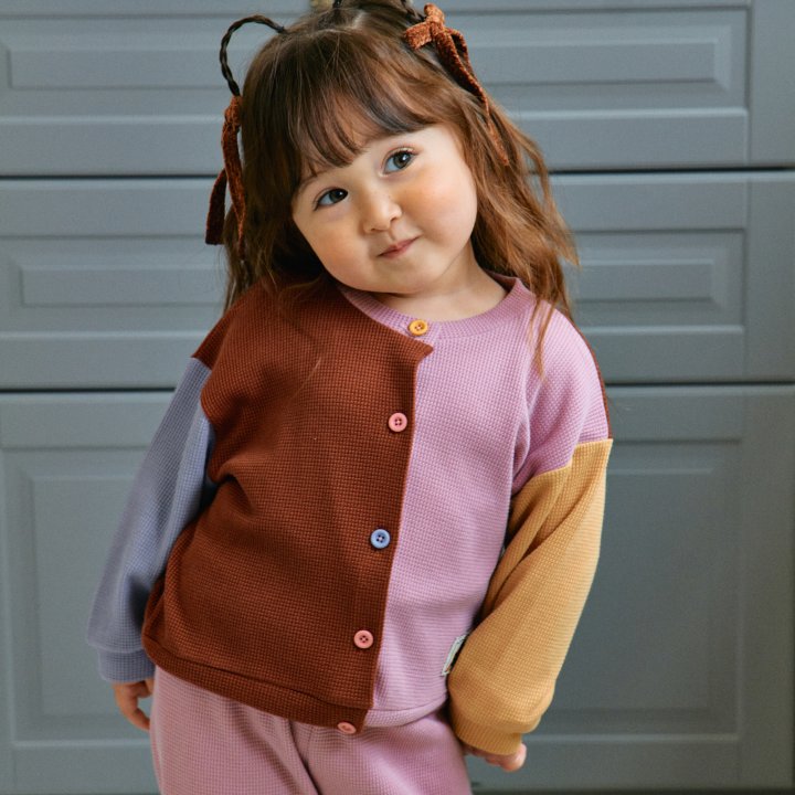 Firstblue - Korean Children Fashion - #stylishchildhood - Waffle Cardigan - 6