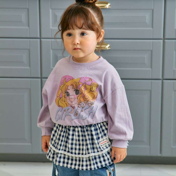 Firstblue - Korean Children Fashion - #stylishchildhood - Check Apron Skirt - 5