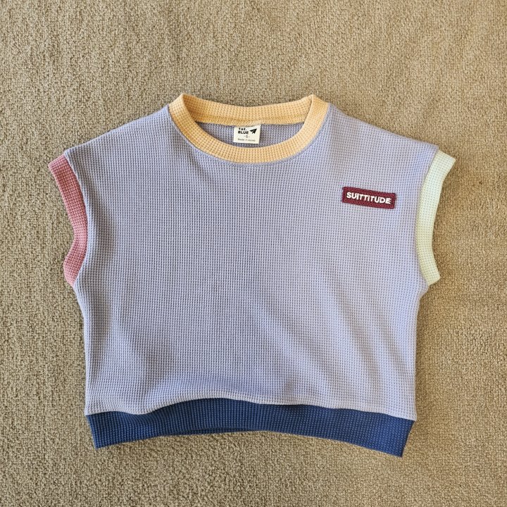 Firstblue - Korean Children Fashion - #todddlerfashion - Color Waffle Vest - 12