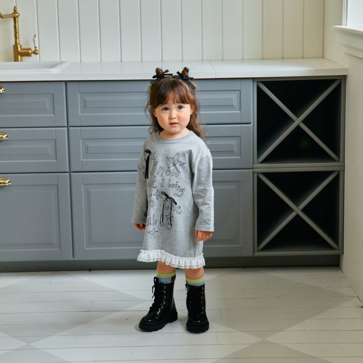 Firstblue - Korean Children Fashion - #todddlerfashion - Star Ribbon One-piece - 5