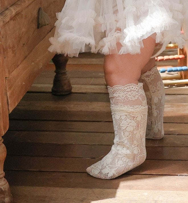 Flo - Korean Baby Fashion - #babylifestyle - Bebe Melon Knee-High Socks - 8