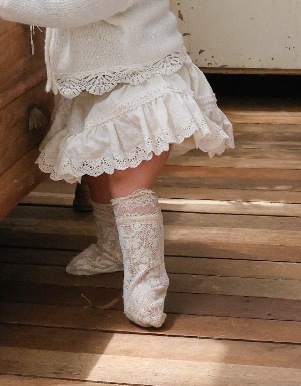 Flo - Korean Baby Fashion - #babyoninstagram - Bebe Melon Knee-High Socks - 9