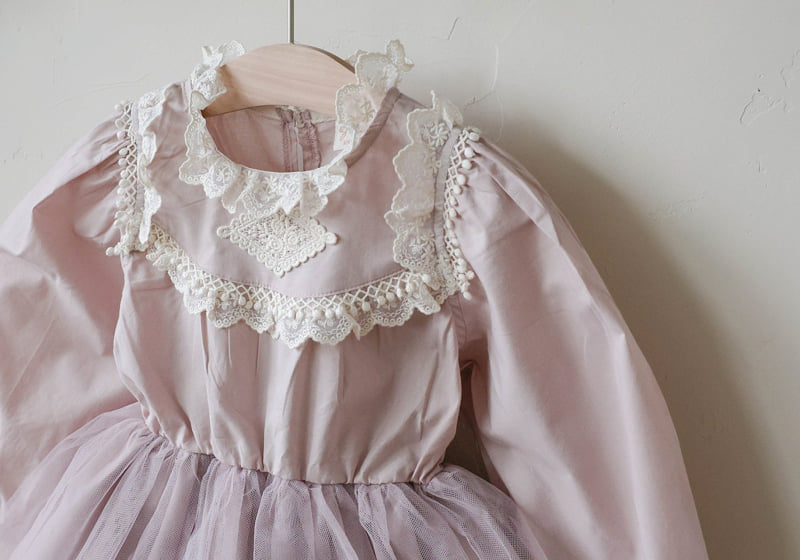 Flo - Korean Children Fashion - #minifashionista - Plea One-piece (Pink) - 11